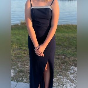 Dark blue prom dress worn once
